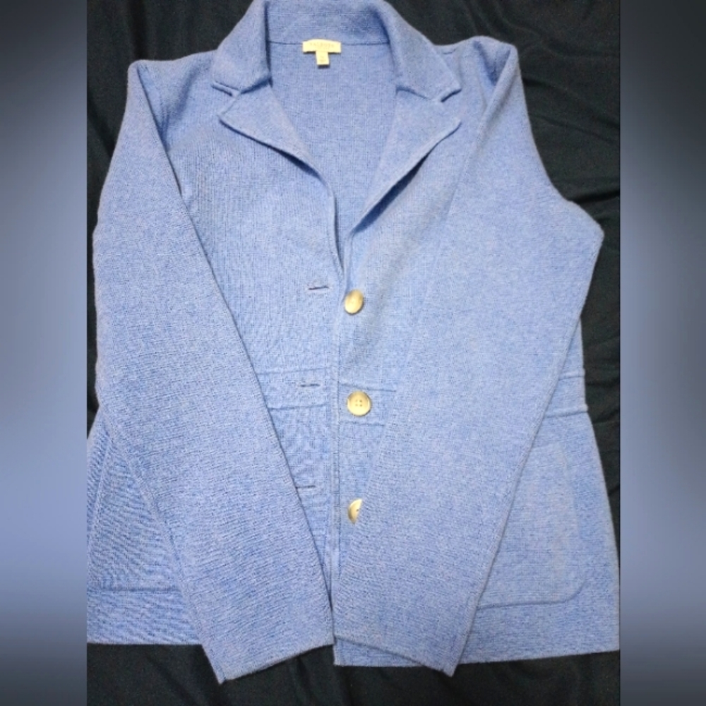 Talbots Womens Sweater 100 cotton Petite Small Button Cardigan Work 17w 22l